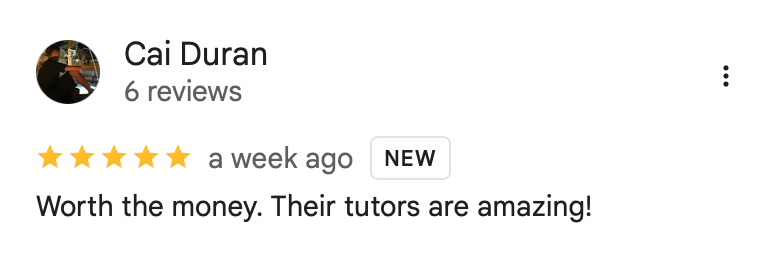 Google review from Cai Duran